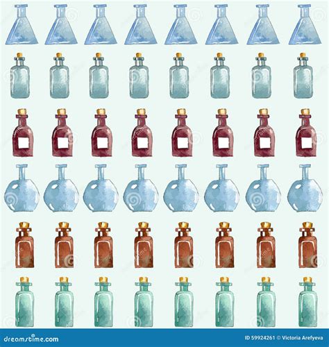 Watercolor Medical Icons Stock Illustration Illustration Of Pattern