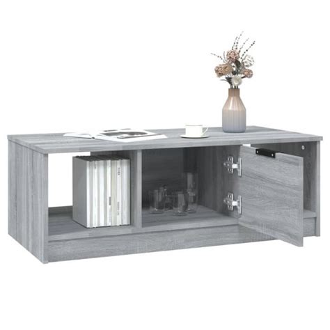 FAFEICY Table basse Sonoma gris 102x50x36 cm Bois d ingénierie FA001