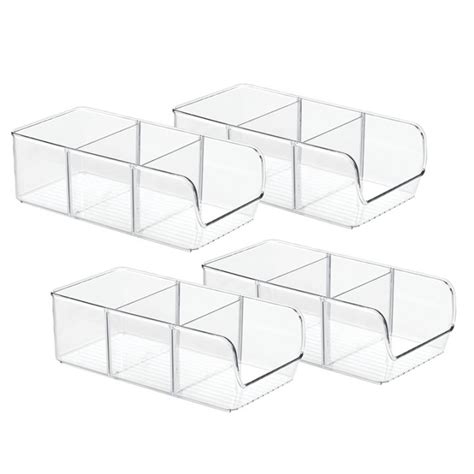 Adjustable Snack Organizer Bins For Cabinet Pantry Organization And