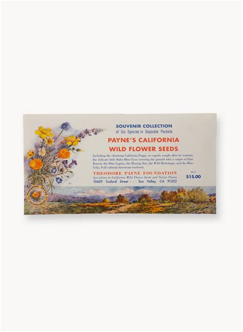 Souvenir Collection Seeds Theodore Payne Foundation