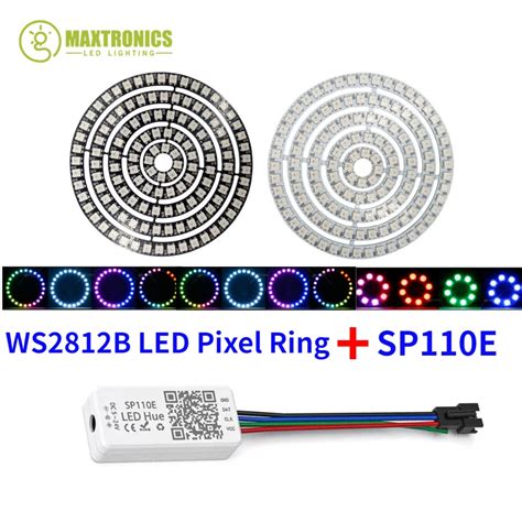 LED Pixel Ring WS2812B USB DC Wire And SP110E Controller Individul