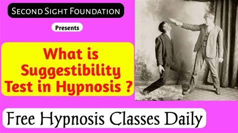 Free Hypnosis Class What Is Suggestibility Test Youtube