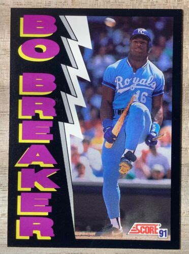 Bo Jackson BO BREAKERCard Back Big BO 1991 SCORE 773 Great