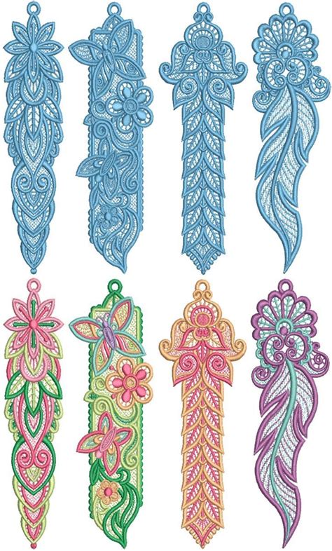 Free Standing Lace Bookmarks Free Standing Lace Machine Embroidery