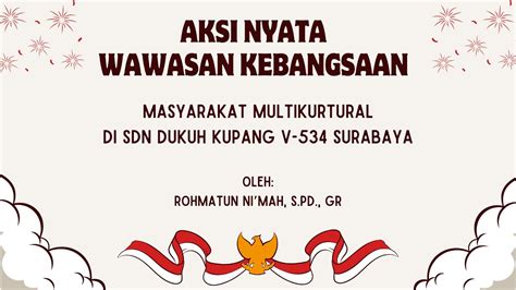 Aksi Nyata Wawasan Kebangsaan Masyarakat Multikultural Pada Siswa