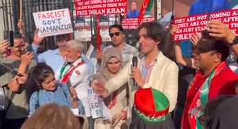 PTI Supporters Protest Against Imran Khan S Arrest At 10 Downing Street