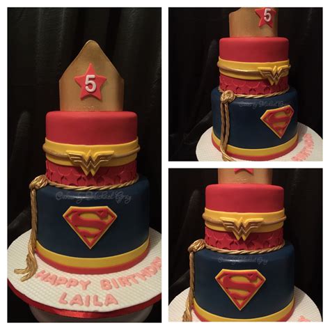 Wonder Woman Supergirl Birthday Cake Supergirl Birthday Celebration