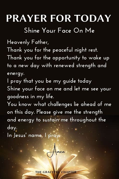 Prayers For Today Shine Your Face On Me Prayer For Today Spiritual