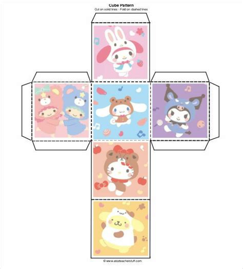 Sanrio Dice Printable Бумажные поделки Винтажные бумажные куклы