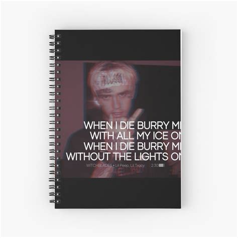 "Lil Peep Witchblades Lyrics Design Merch" Spiral Notebook for Sale by ...