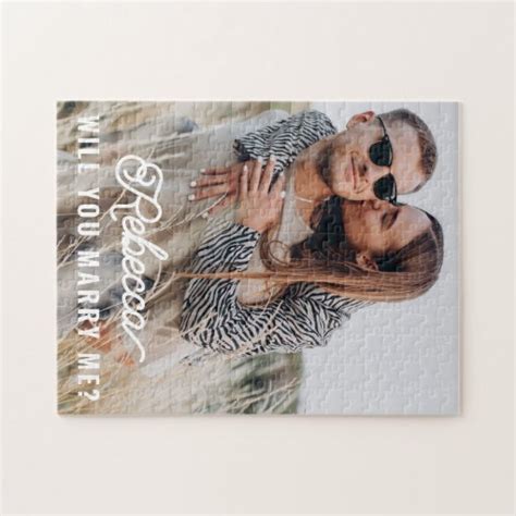 Will You Marry Me Marriage Proposal Couples Photo Jigsaw Puzzle Zazzle