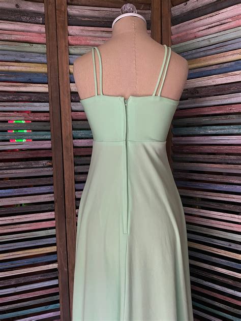 70s Seafoam Green Maxi Dress Union Made Etsy