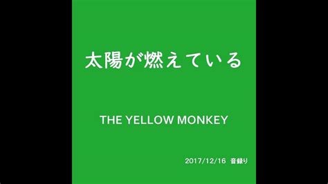 太陽が燃えている The Yellow Monkey Youtube