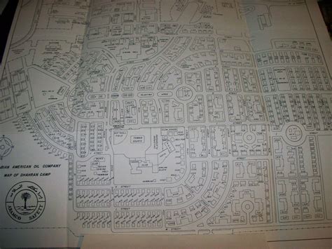 1952 Aramco Map Brochure Of Dhahran Camp Homes Pool Tennis Etc