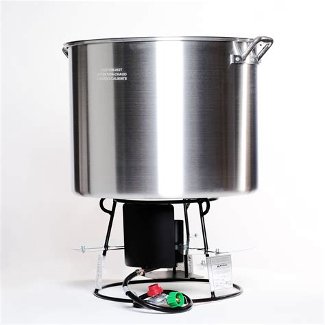 King Kooker Double Jet 1 Burner Propane Outdoor Cooker With 120 Quart Aluminum Pot Punched