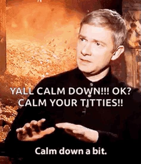 Calm Down Chill GIF - Calm Down Chill Martin Freeman - Discover & Share GIFs