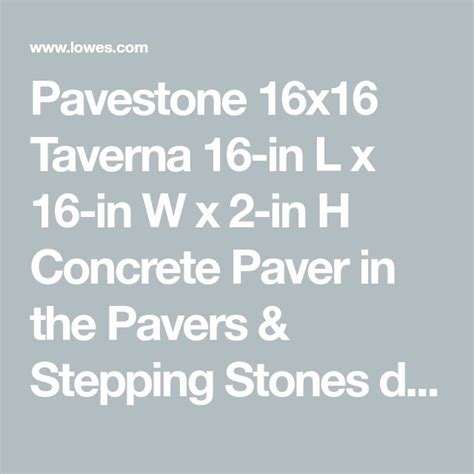 Pavestone 16x16 Taverna 16 In L X 16 In W X 2 In H Yukon Slate Concrete