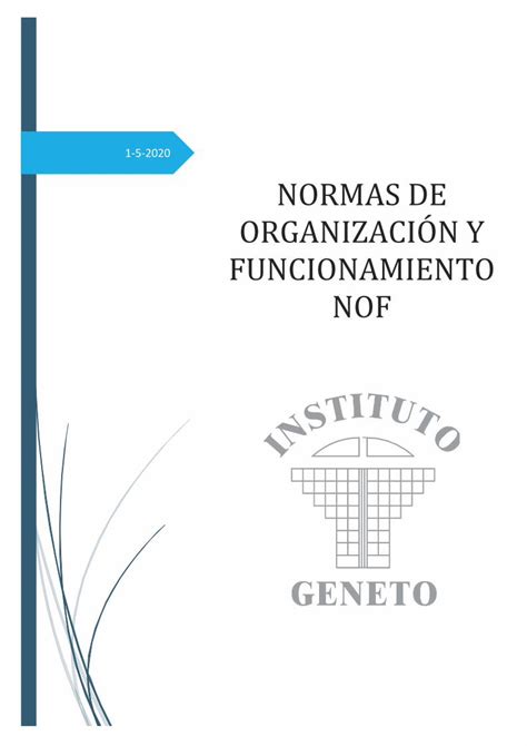 Pdf Normas De Organizaci N Y Funcionamiento Nof Dokumen Tips