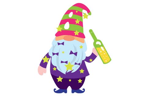 New Years Gnome SVG Cut file by Creative Fabrica Crafts · Creative Fabrica