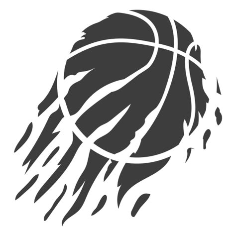 Diseño Png Y Svg De Corte De Baloncesto Llameante Para Camisetas