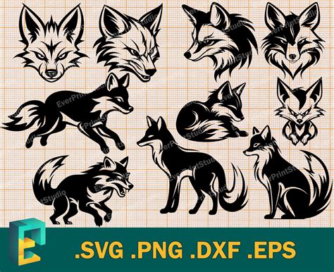 Fuchs SVG Bundle Cricut Silhouette Vektor Fuchs Cut File Fuchs