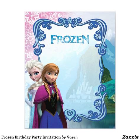 Create Your Own Invitation Zazzle Elsa Birthday Birthday Thank