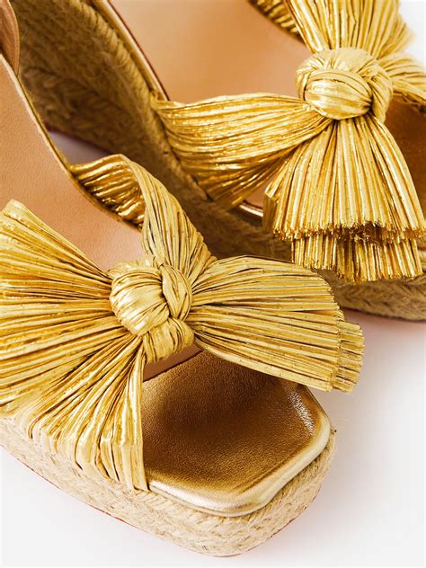 Loeffler Randall Womens Peri Pleated Wedge Espadrille