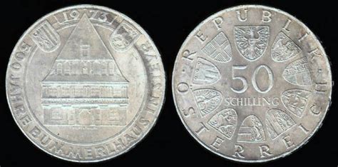 1973 Austria 50 Schilling Commemorative UNC European Coins