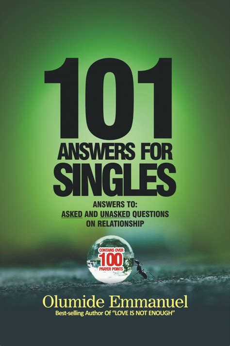 Buy Answers For Singles By Olumide Emmanuel On Selar Co