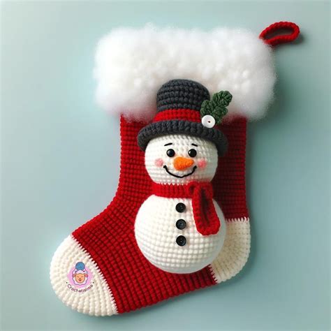 Bota Navide A Amigurumi Con Mu Eco De Nieve Patr N Gratis Crochet