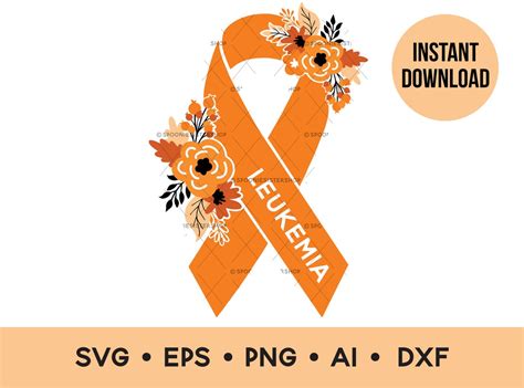 Leukemia Awareness Ribbon Svg Leukemia Ribbon Png Leukemia Clip Art