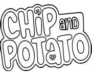 Coloriage chip et patate à imprimer Dessin chip et patate