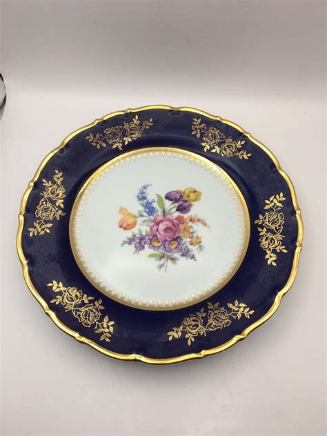 Vintage Cobalt Blue Plate Vintage Blue Plate Czechoslovak Plate