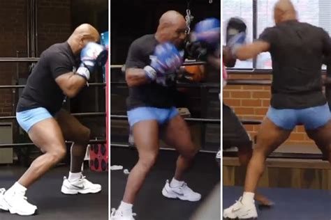 Mike Tyson Shows Off Frightening Hand Speed Power And Head Movement As