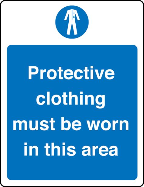 Protective Clothing Must Be Worn In This Area Sign Stocksigns