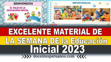 Excelente Material De La Semana De La Educación Inicial 2023