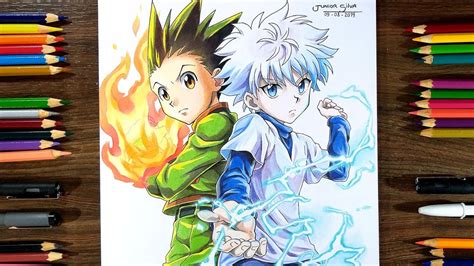 Speed Drawing Gon Killua Hunter X Hunter YouTube