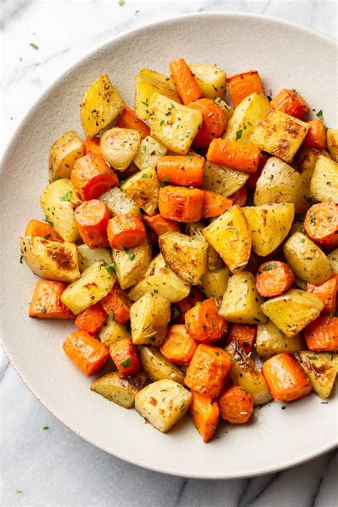 Easy Roasted Potatoes And Carrots Salt Lavender