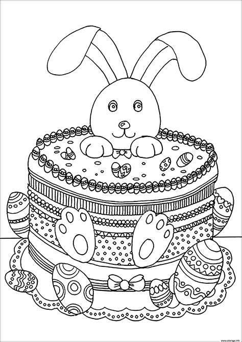 Coloriage Lapin De Paques Adulte Dessin Paques Adulte à Imprimer