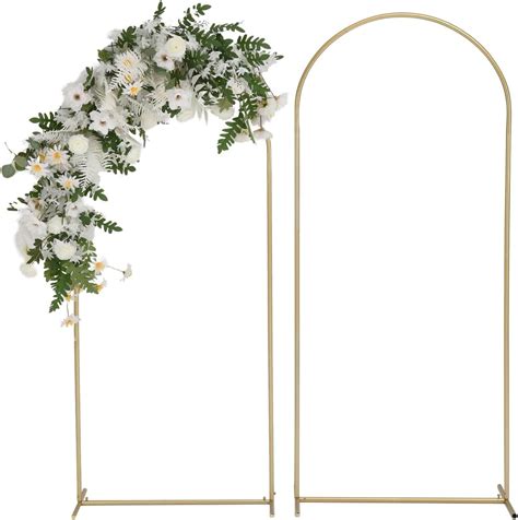 Vincigant Pcs Ft Wedding Backdrop Stand Garden Arbors Gold Metal