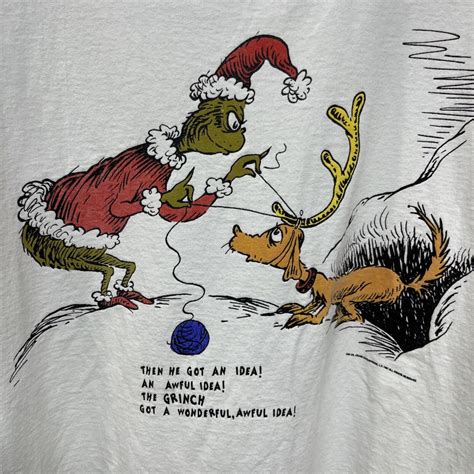 Dr Seuss Vintage The Grinch 1997 Seuss Wear Tee Size Gem