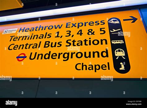 Heathrow Terminal 2 The Queens Terminal Tube Station Signs London