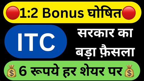 Itc Bonus Itc Share Latest News Itc Result News Shares