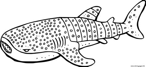 Whale Shark Coloring Pages Printable