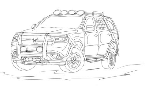 Dodge Durango Coloring Pages Sketch Coloring Page