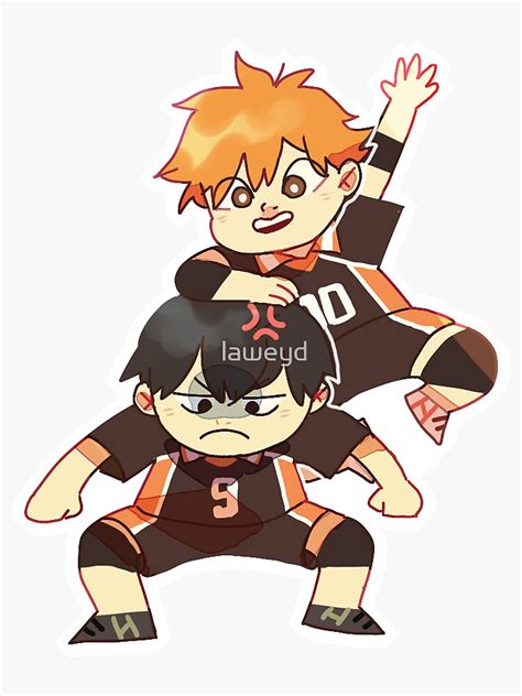 Haikyuu Hinata And Kageyama Sticker Sticker For Sale By Laweyd