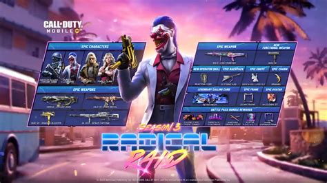 Season 3 Battle Pass Radical Raid COD Mobile CODM YouTube