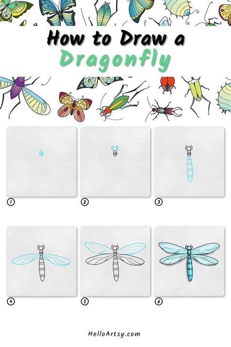 How To Draw A Dragonfly Artofit