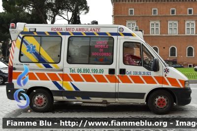 Roma Med Ambulanze Fiat Ducato Iii Serie Foto Album Fiamme Blu