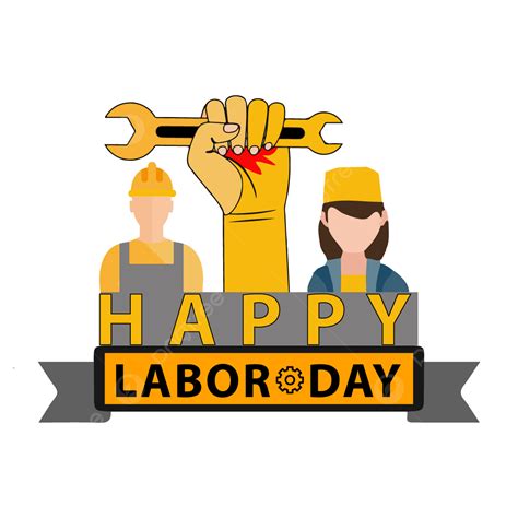 Happy Labor Day Vector Art Png People Raised For Happy Labor Day